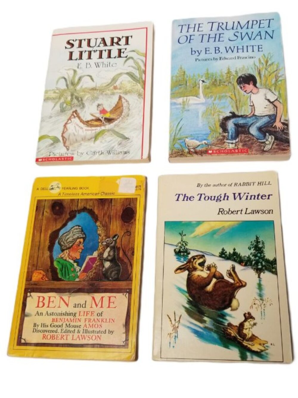 Newbery Animal Classics Lot Stuart Little Trumpet of the Swan